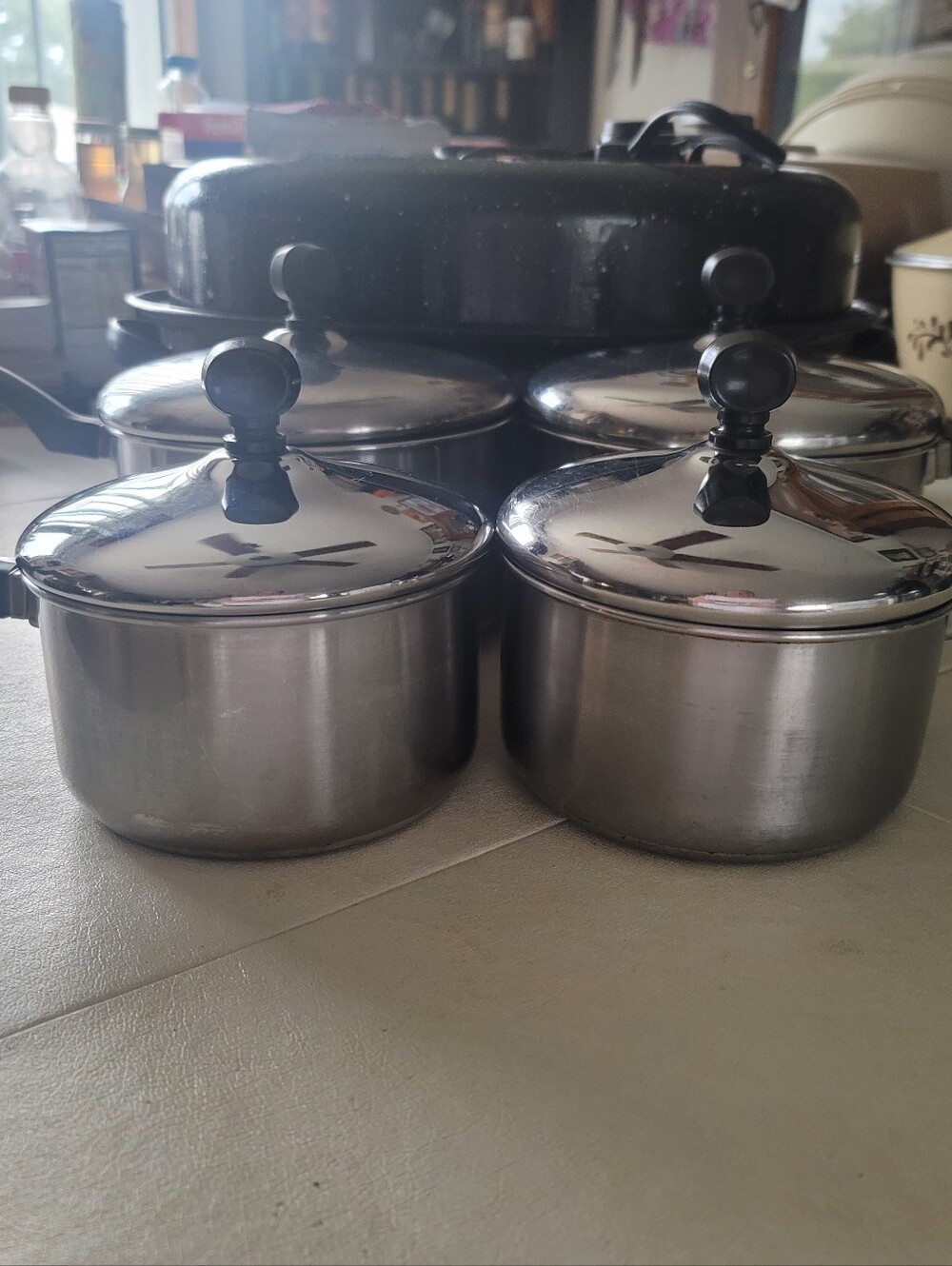 Vintage Farberware 4pc Saucepan Set with Lids USA